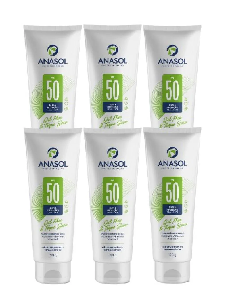 KIT 6X PROTETOR SOLAR CORPORAL ANASOL FPS50 C/120G - DAHUER