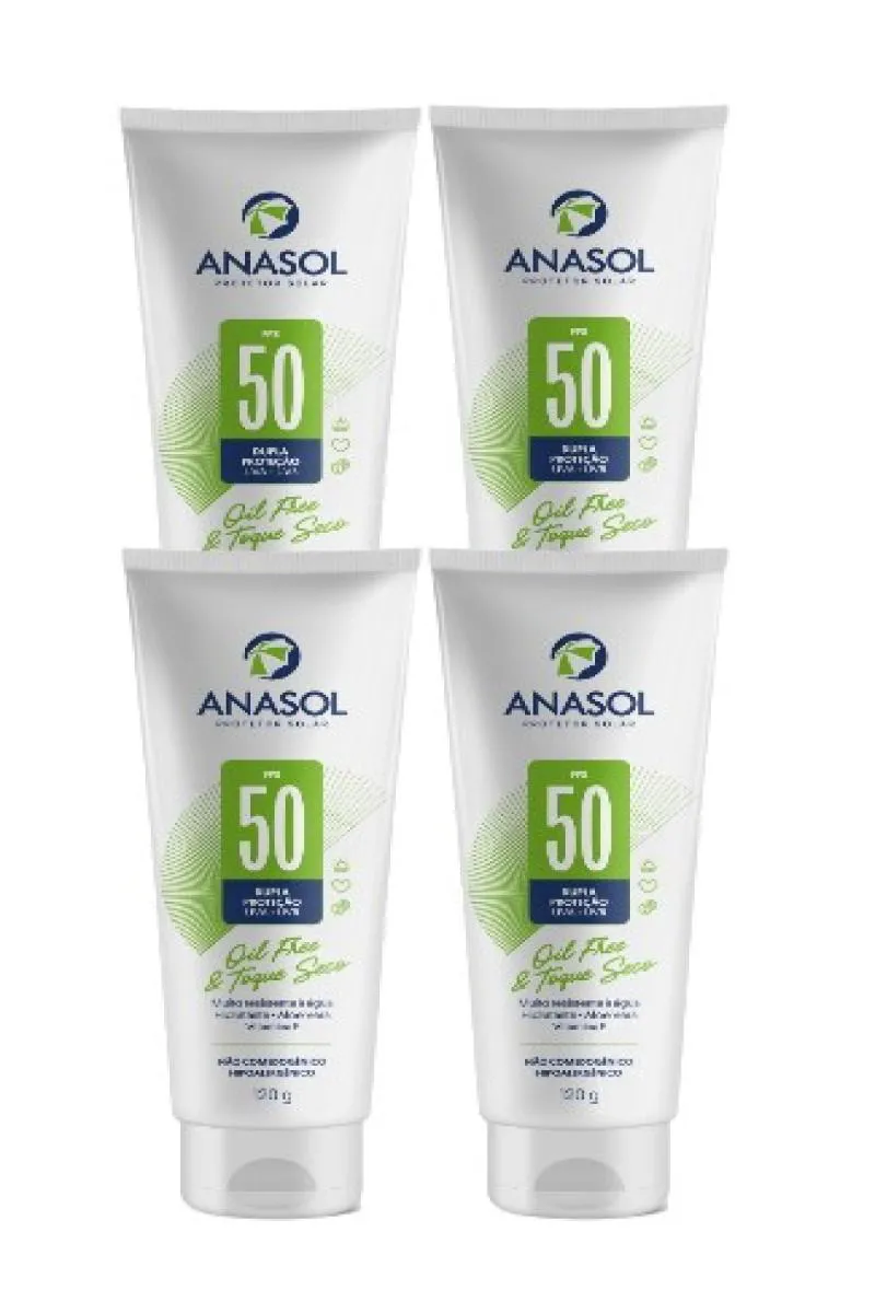 KIT 4X PROTETOR SOLAR CORPORAL ANASOL FPS50 C/120G - DAHUER