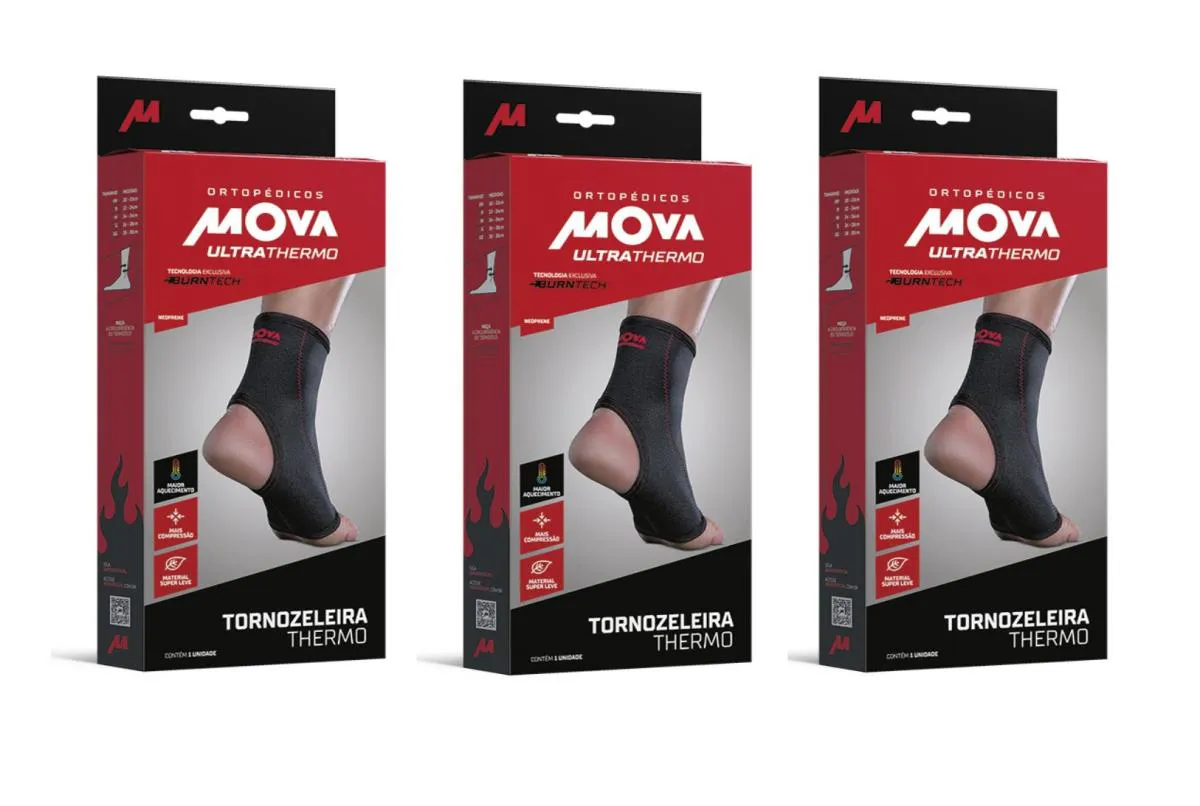 KIT 3 TORNOZELEIRA THERMO NEO TAMANHO GG - MOVA