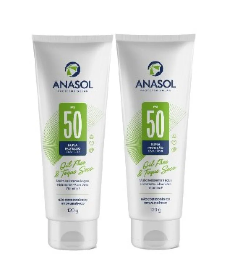 KIT 2X PROTETOR SOLAR CORPORAL ANASOL FPS50 C/120G - DAHUER