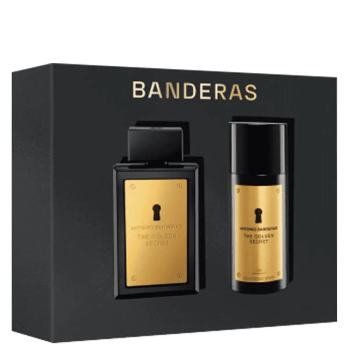 CONJUNTO THE GOLDEN SECRET BANDERAS MASCULINO EAU DE TOILETTE 100ML + DESODORANTE SPRAY 150ML