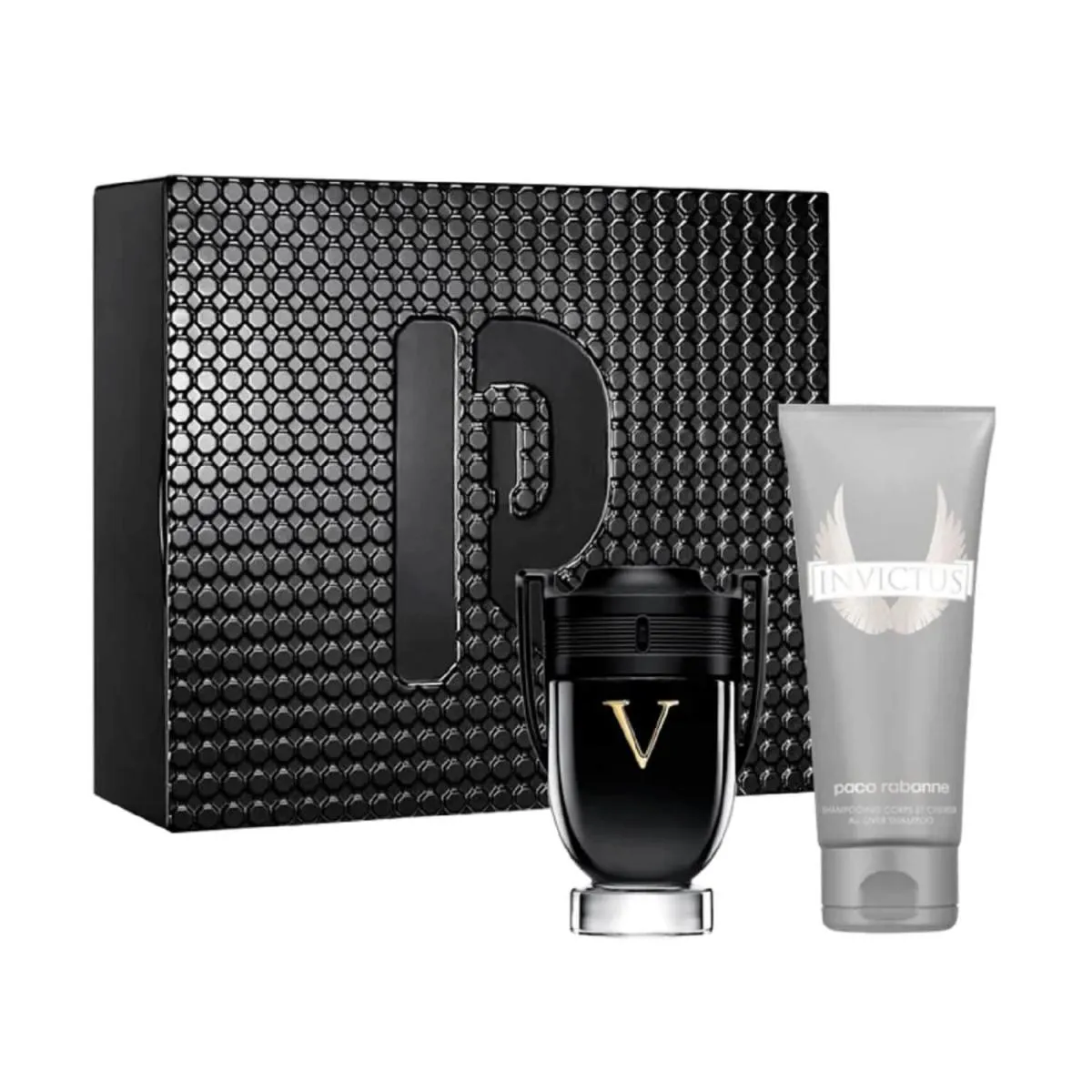 CONJUNTO INVICTUS VICTORY PACO RABANNE MASCULINO - EAU DE PARFUM 100ML + SHAMPOO 100ML