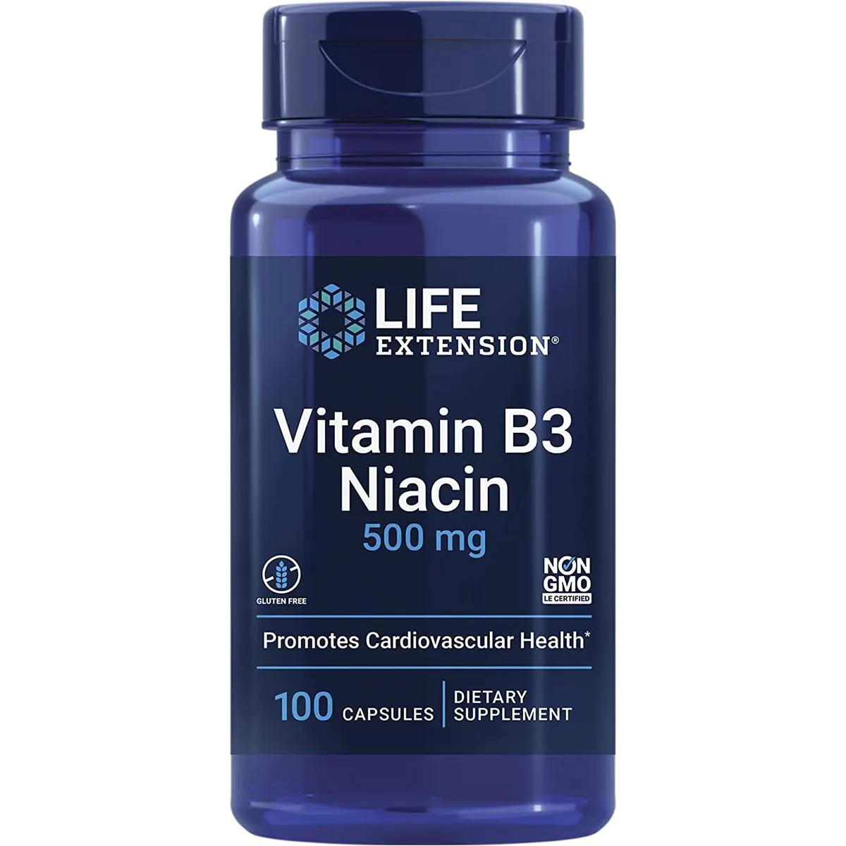 VITAMINA B3 NIACINA  500MG 100 CAPS LIFE EXTENSION