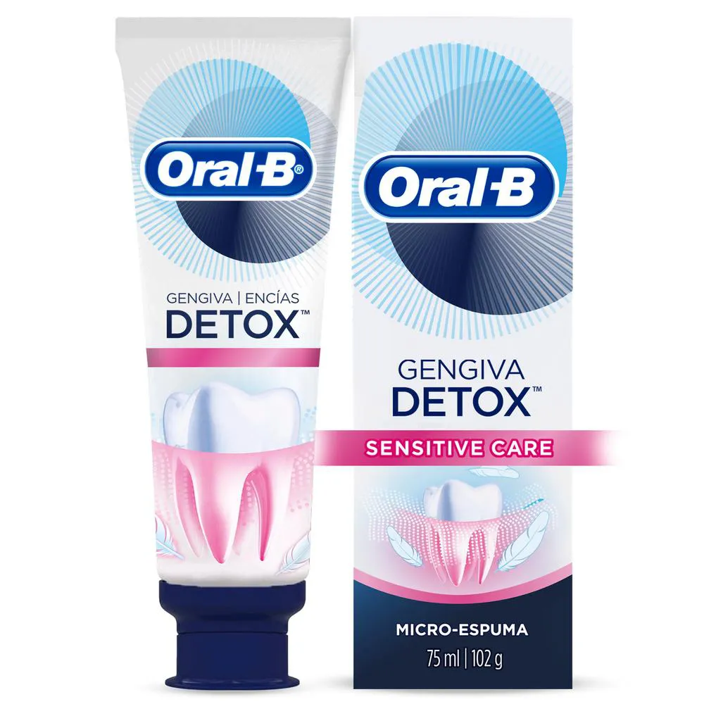 Pasta de Dente Oral-B Gengiva Detox & Sensi Sensitive Care com 102g