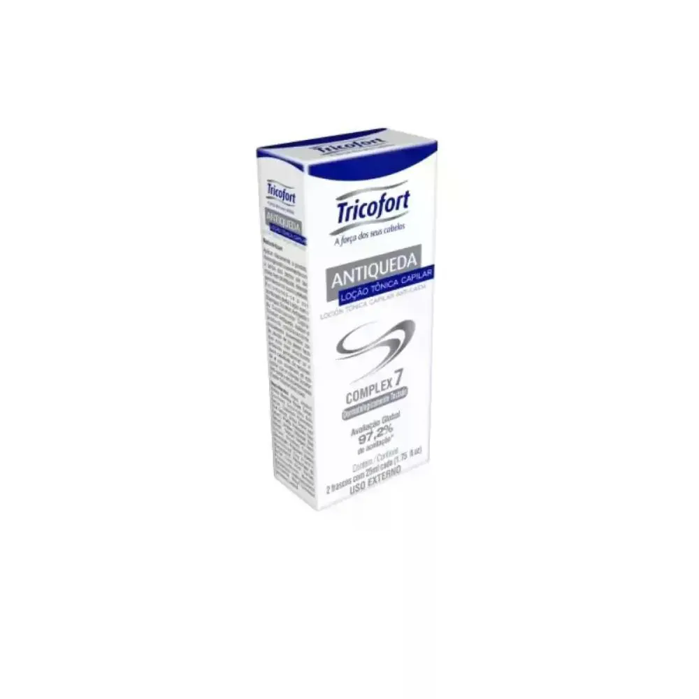 TRICOFORT LOçãO TôNICA CAPILAR ANTIQUEDA COM 2 AMPOLAS 20ML