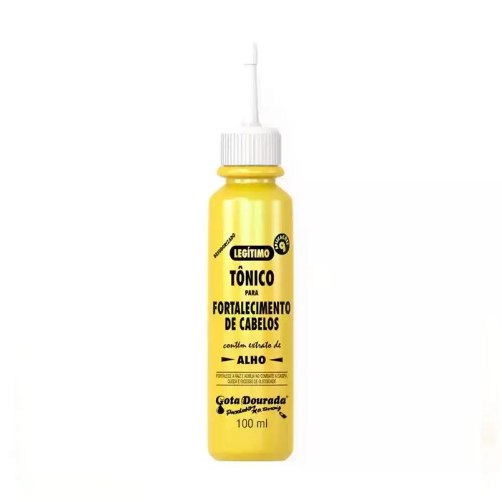 TôNICO CAPILAR ALHO FORTALECIMENTO GOTA DOURADA 100ML