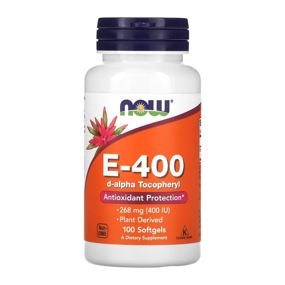 VITAMINA E-400 268MG NOW FOODS 100 SOFTGELS IMPORTADO