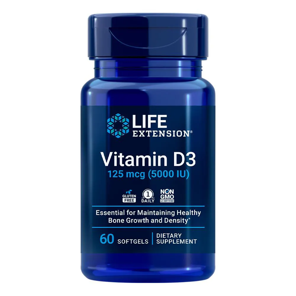 VITAMINA D3 125MCG LIFE EXTENSION 60 SOFTGELS IMPORTADO