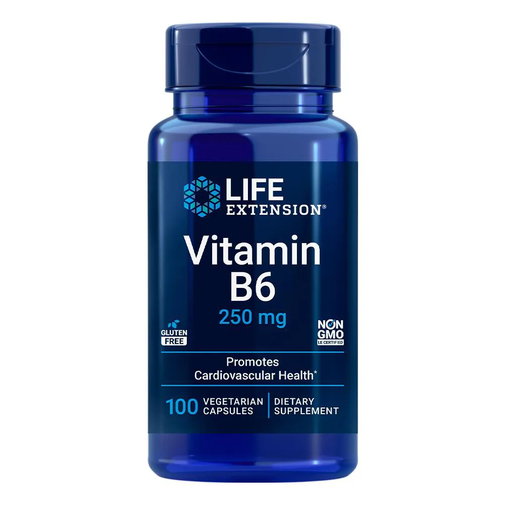 VITAMINA B6 250MG LIFE EXTENSION 100 CAPSULAS IMPORTADO