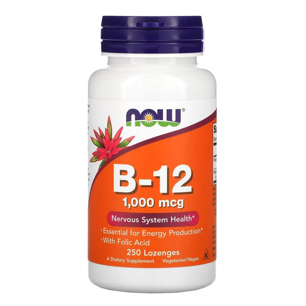 VITAMINA B-12 1000MCG NOW FOODS 250 PASTILHAS IMPORTADO