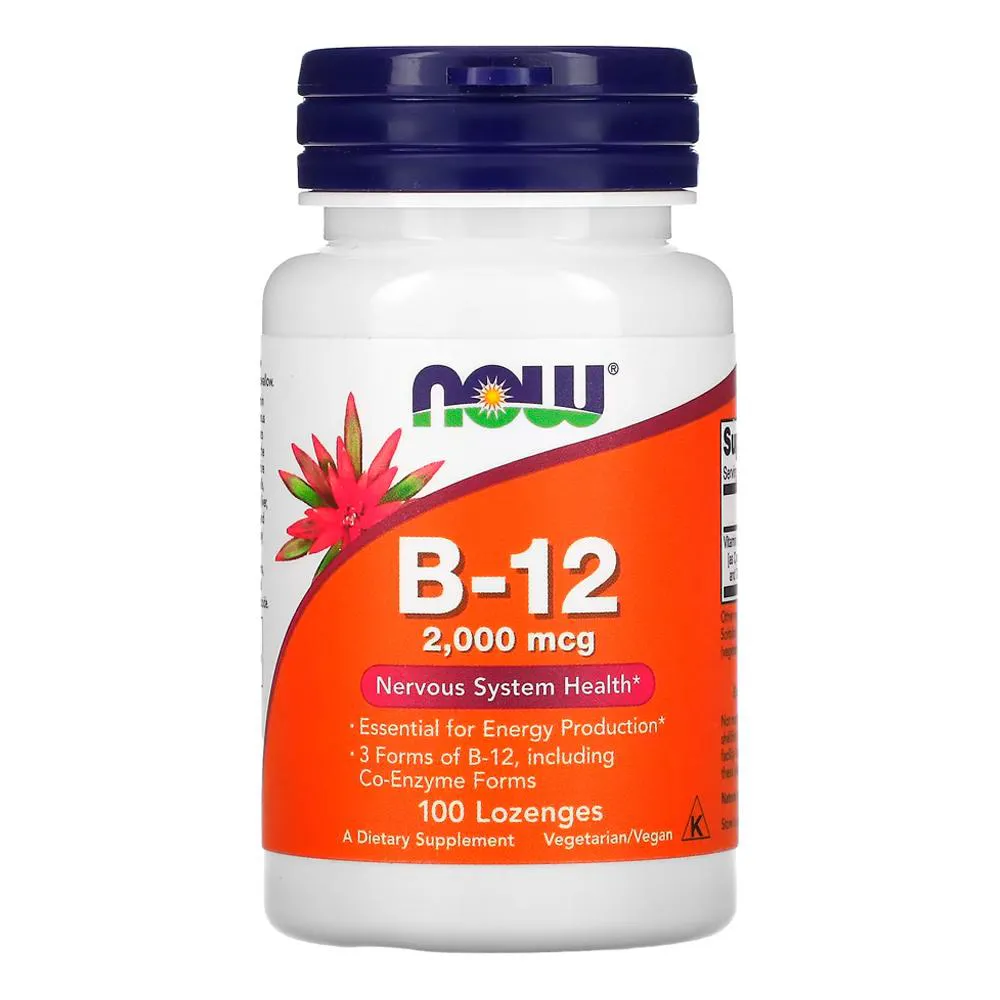 VITAMINA B-12 2MG NOW FOODS 100 PASTILHA IMPORTADO