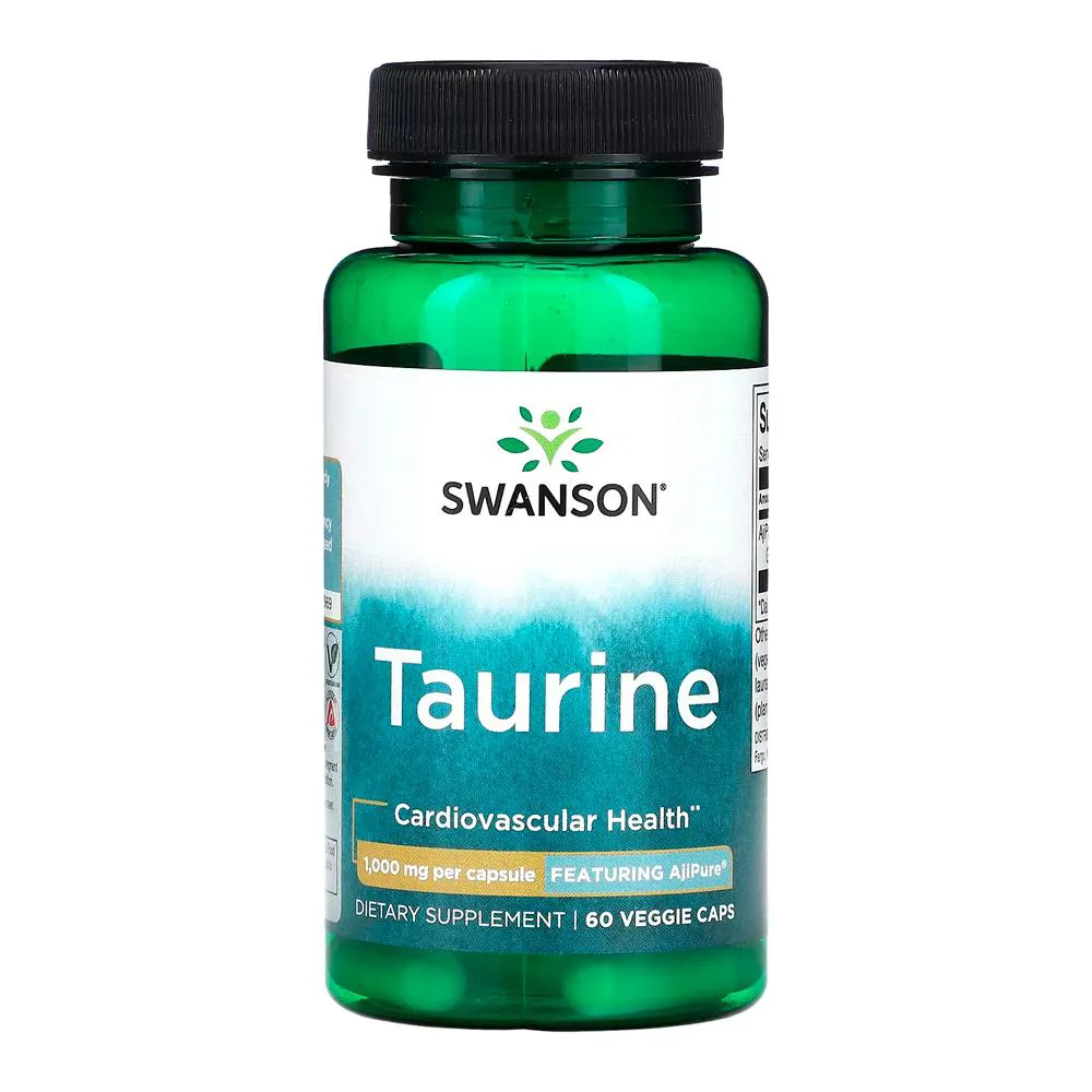 TAURINA AJIPURE 1000MG SWANSON 60 CAPSULAS IMPORTADO