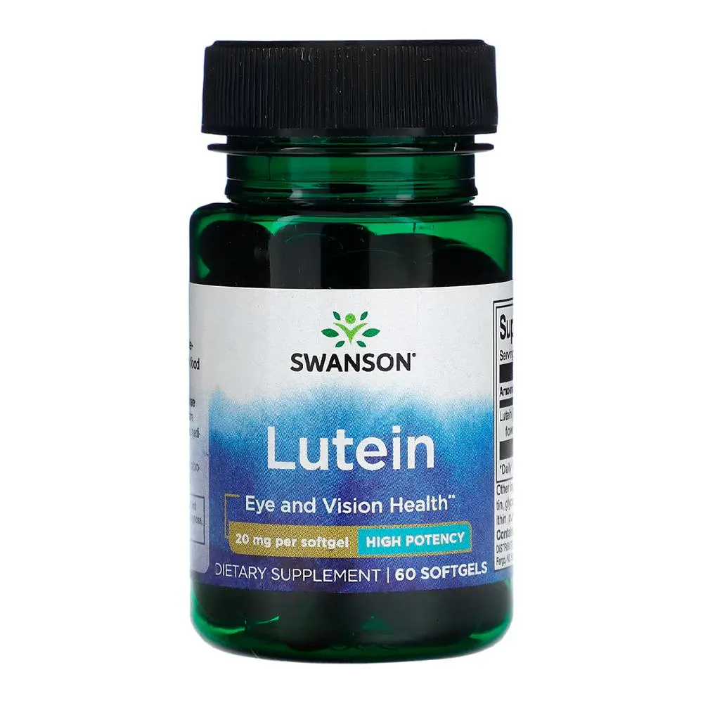 SWANSON LUTEIN - HIGH POTENCY 20 MG 60 SGELS SWU993