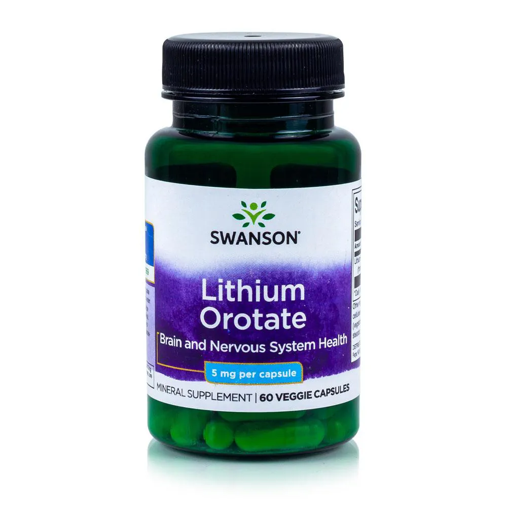 OROTATO DE LíTIO 5MG SWANSON 60 VEG CAPSULAS IMPORTADO