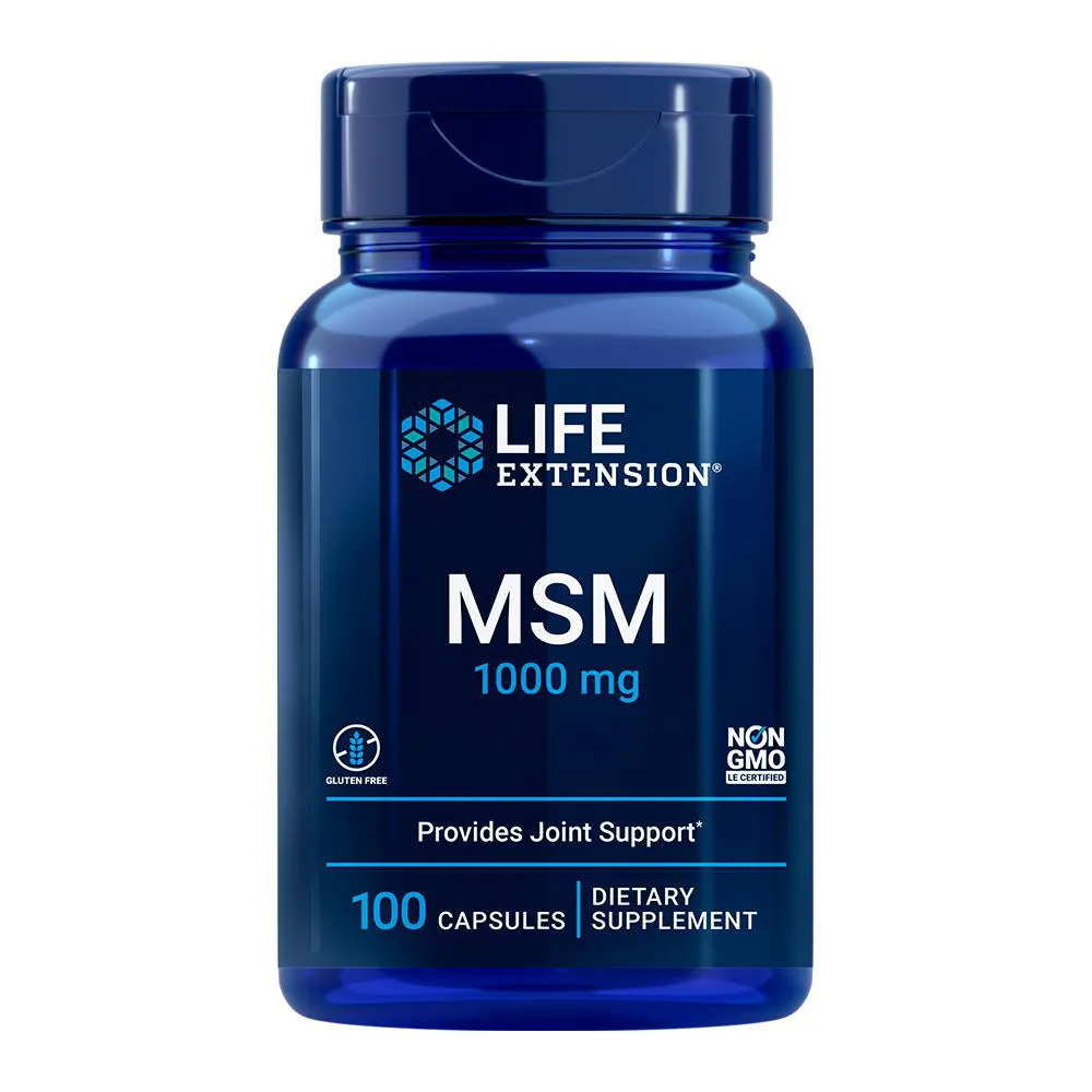 MSM 1000MG LIFE EXTENSION 100 CAPSULAS IMPORTADO