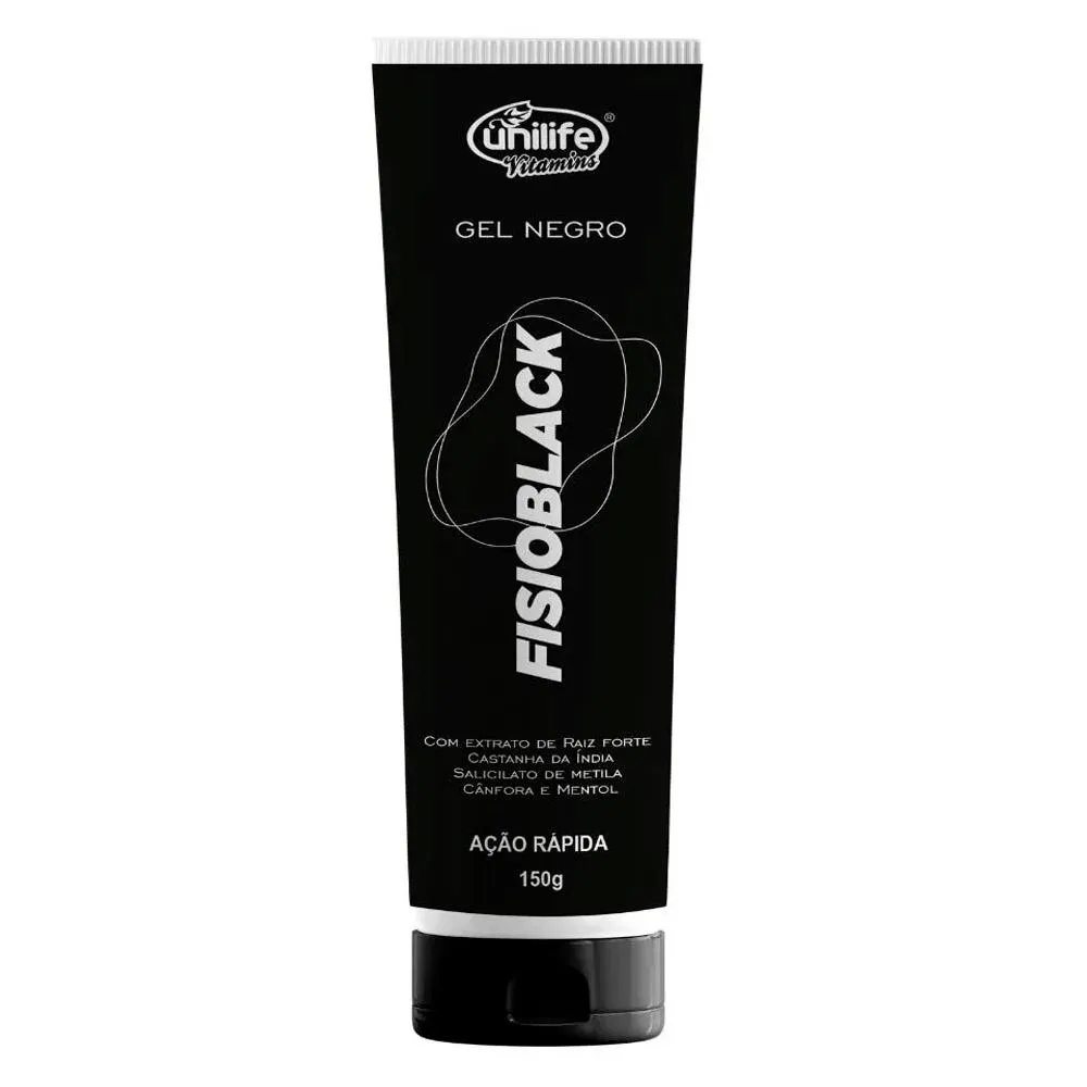 GEL MASSAGEADOR UNILIFE FISIOBLACK GEL NEGRO 150G