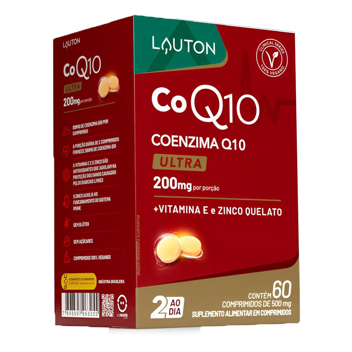 COEZIMA Q-10 LAUTON COM TOCOFEROL/ZINCO QUELATO 60 COMP.