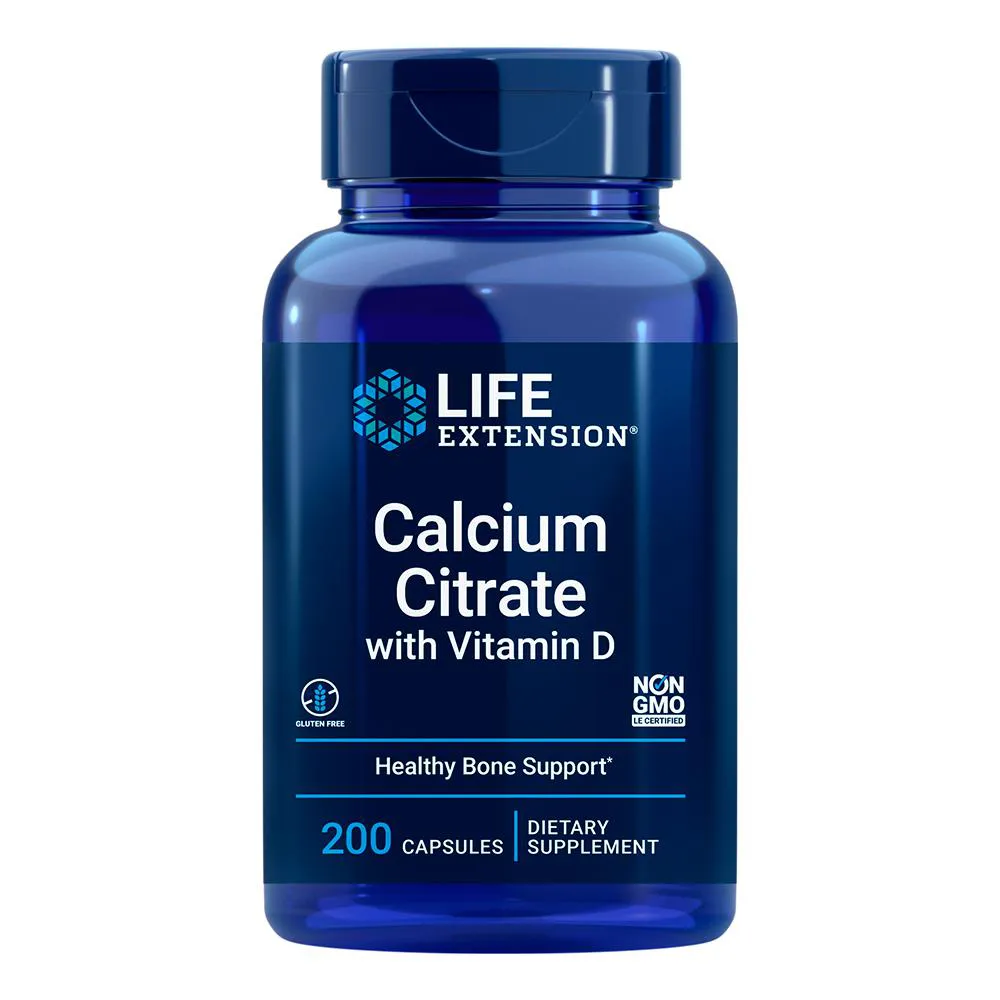 CITRATO CáLCIO, VIT. D LIFE EXTENSION 200 CAPS IMPORTADO
