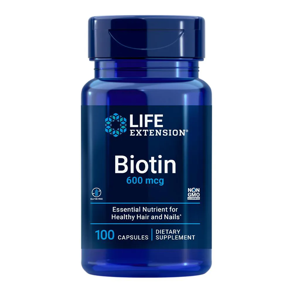 BIOTINA 600MCG LIFE EXTENSION 100 CAPSULAS IMPORTADO