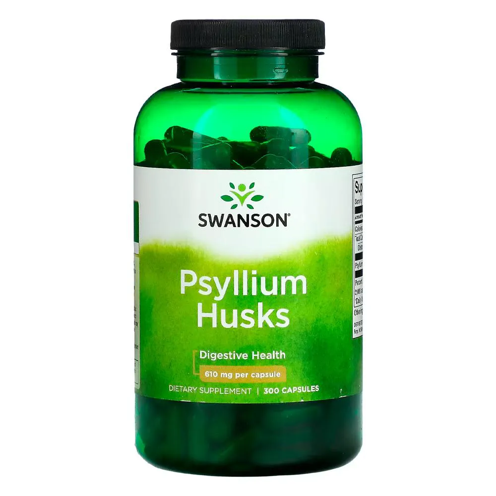 CASCAS DE PSYLLIUM 610MG SWANSON 300 CAPSULAS IMPORTADO