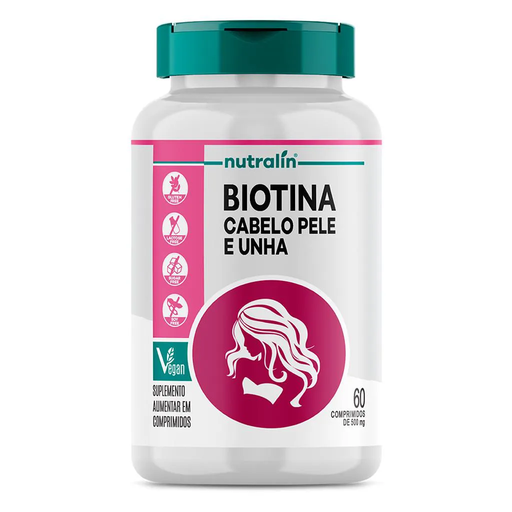 BIOTINA NUTRALíN CABELO PELE E UNHA 60 COMP.