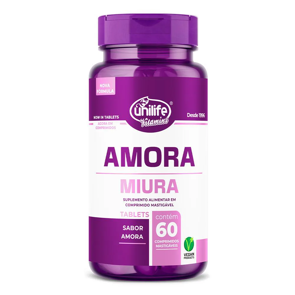 AMORA UNILIFE, COM VITAMINA E/D/B12 60 COMP. MASTIGáVEIS