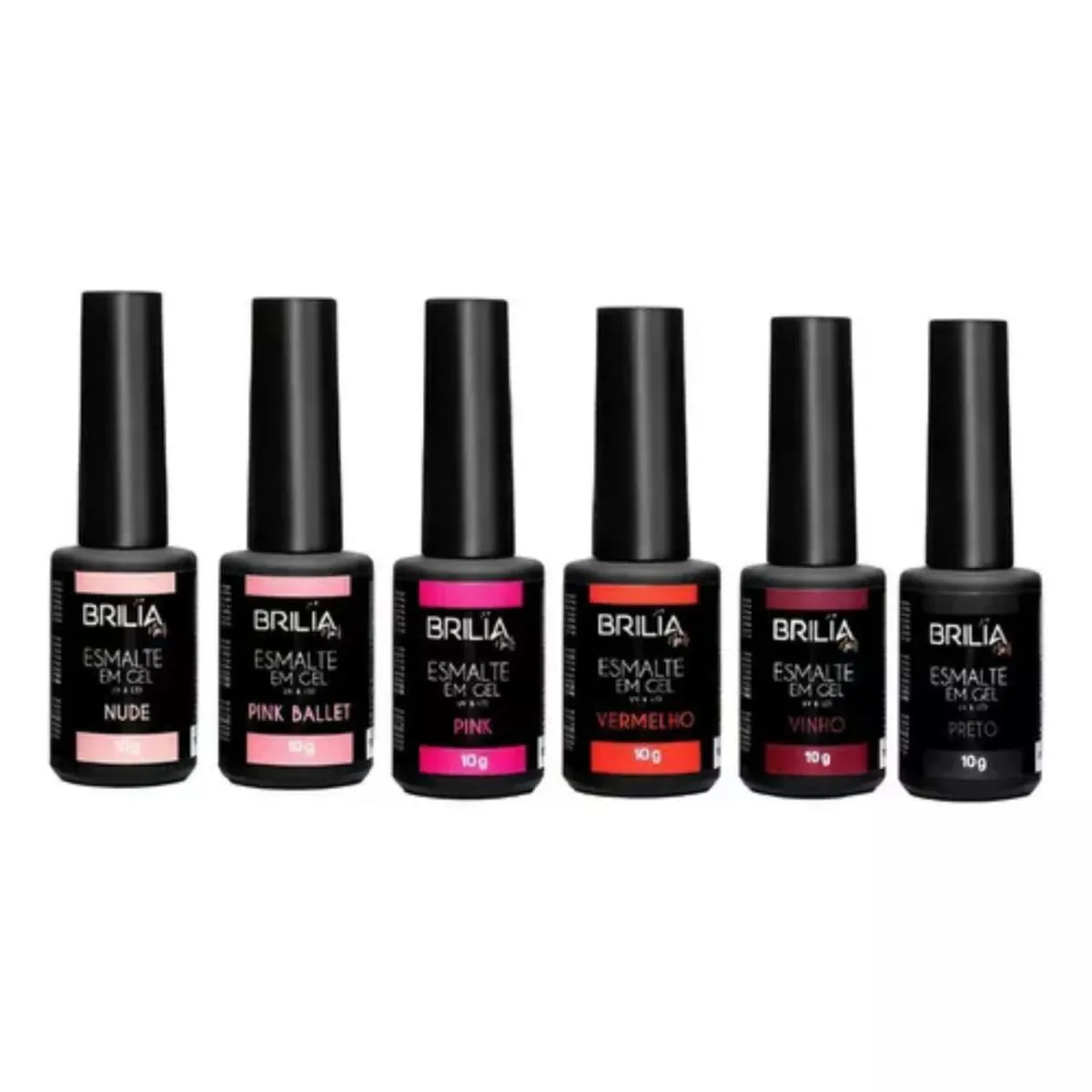 KIT 2 ESMALTE EM GEL BRILIA 10G     - BRILIA NAILS