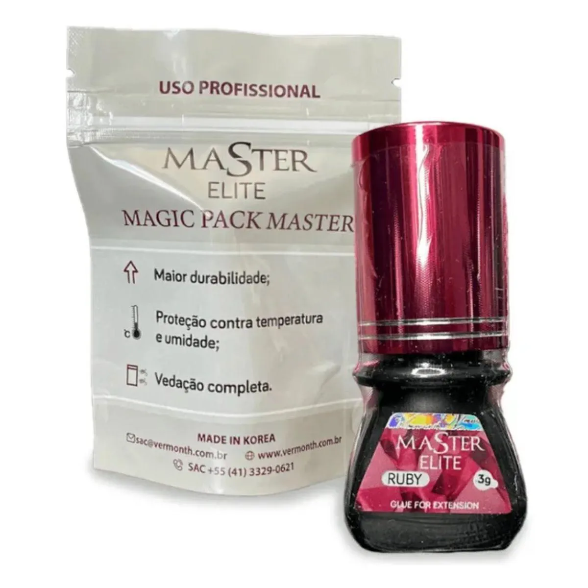 COLA MASTER ELITE RUBY EXTENSãO CíLIOS - ELITE PREMIUM