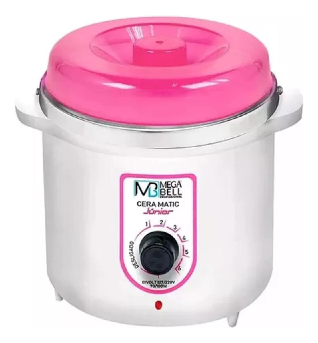 TERMOCERA MEGA BELL BIVOLT JUNIOR 400G AQUECEDOR DE CERA ROSA
