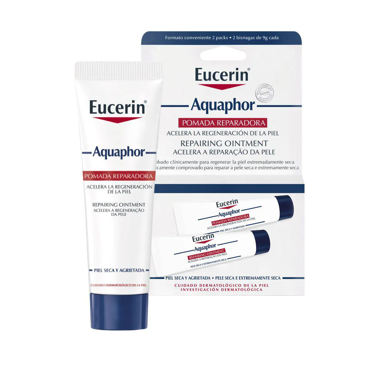 Kit Pomada Reparadora Intensiva Eucerin Aquaphor DuoPack com 2 Unidades