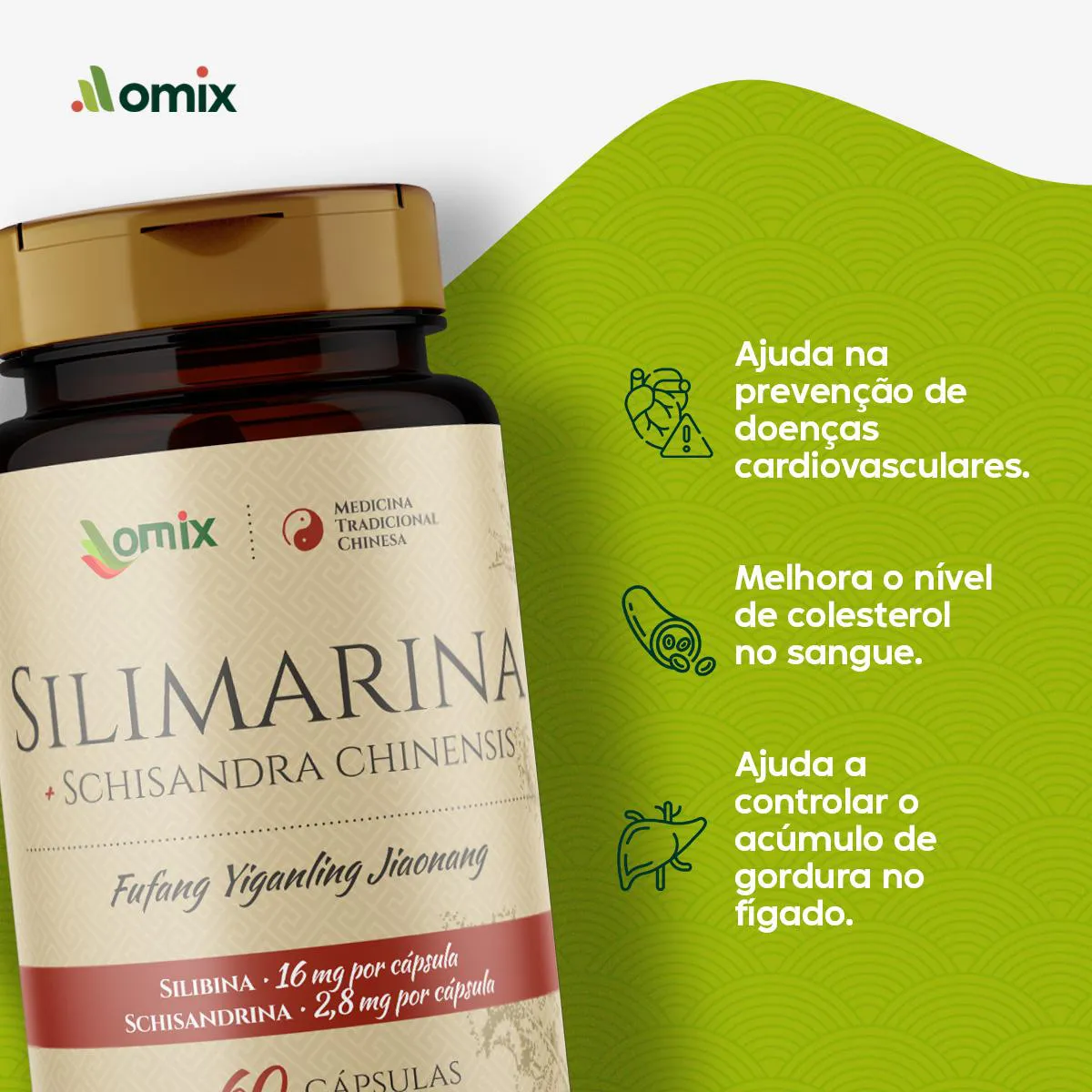 KIT 4X - SILIMARINA - 60 CáPSULAS - OMIX