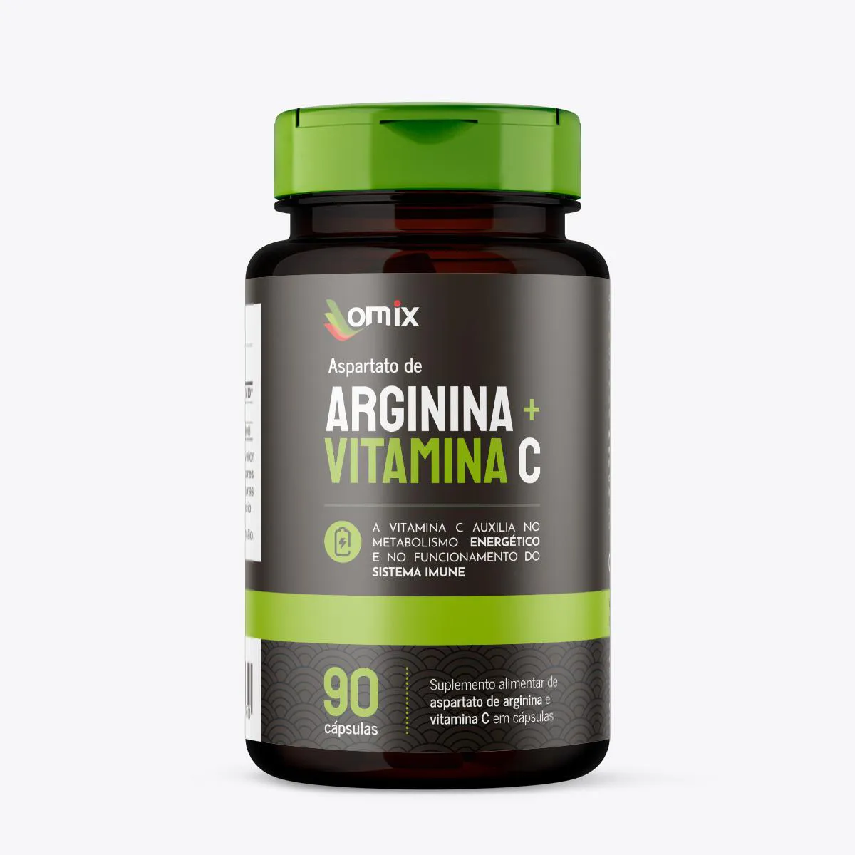 ARGININA E VITAMINA C - 90 CáPSULAS- OMIX