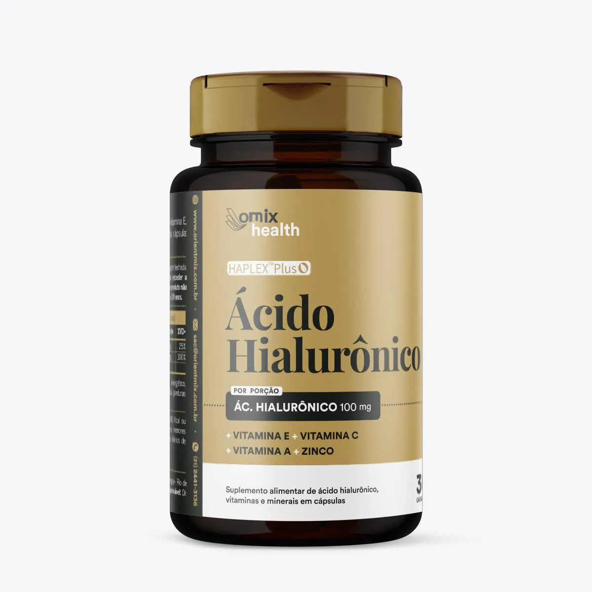 ÁCIDO HIALURôNICO - 30 CáPSULAS - OMIX