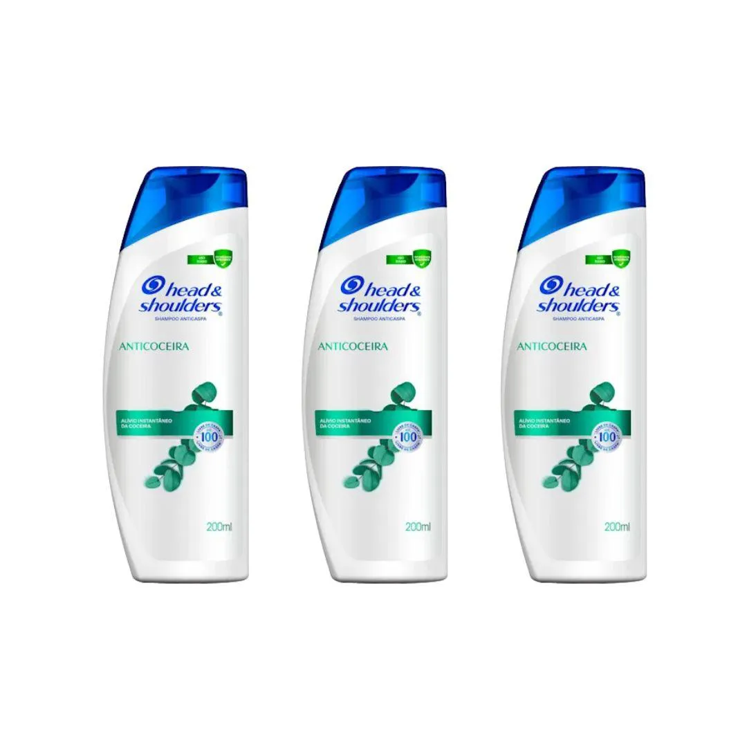 Shampoo Head & Shoulders 200ml Anticaspa Anticoceira - 3Un