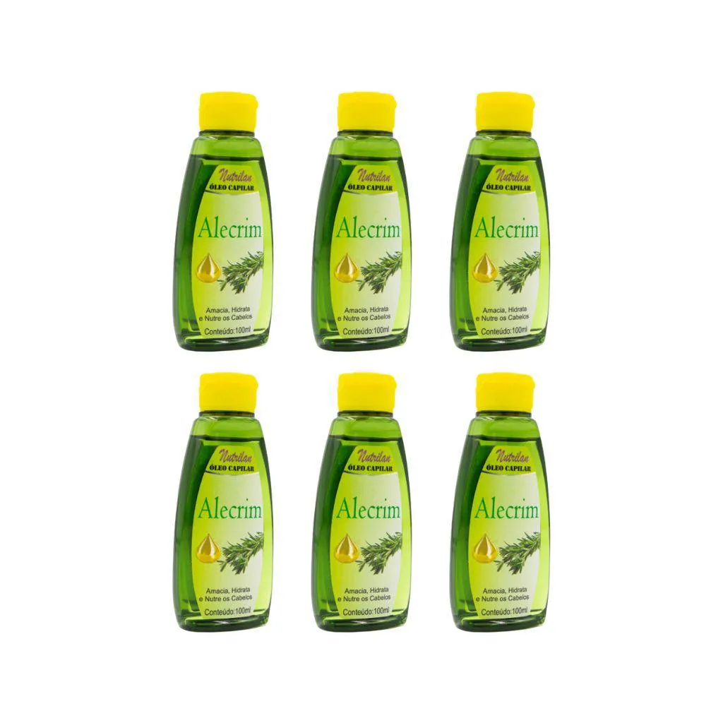 OLEO CAPILAR NUTRILAN 100ML ALECRIM - KIT C/ 6UN