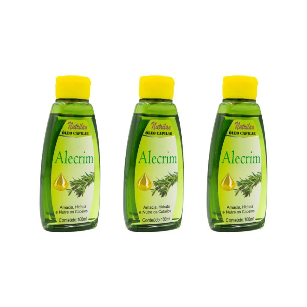 OLEO CAPILAR NUTRILAN 100ML ALECRIM - KIT C/ 3UN