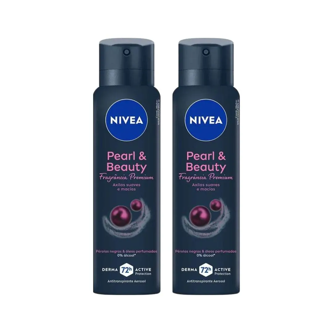 DESODORANTE AERO NIVEA 150ML FEM PEARL BEAUTY PEROLAS-KIT2UN