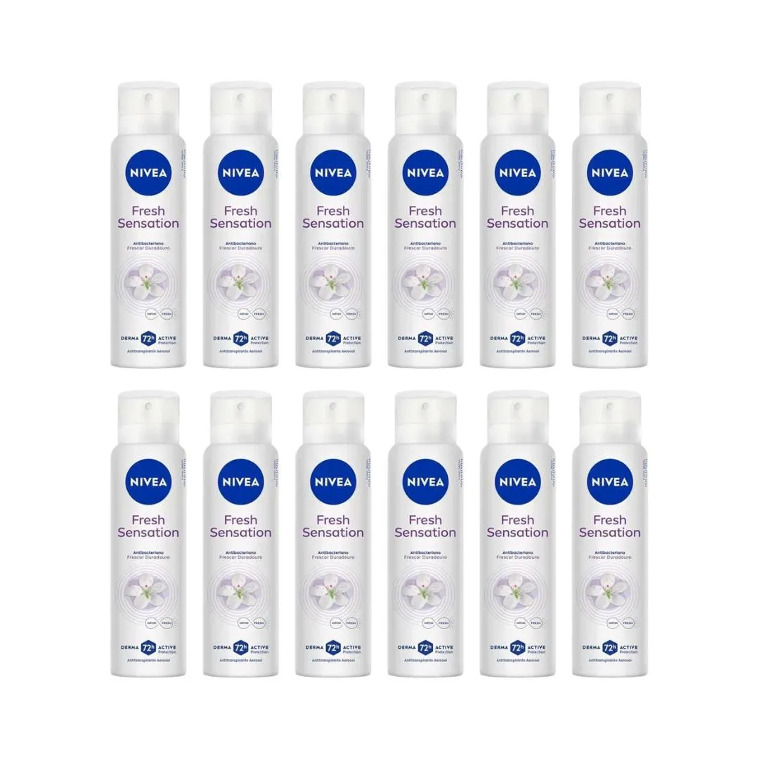 DESODORANTE AERO NIVEA 150ML FEM FRESH SENSATION-KIT C/12UN