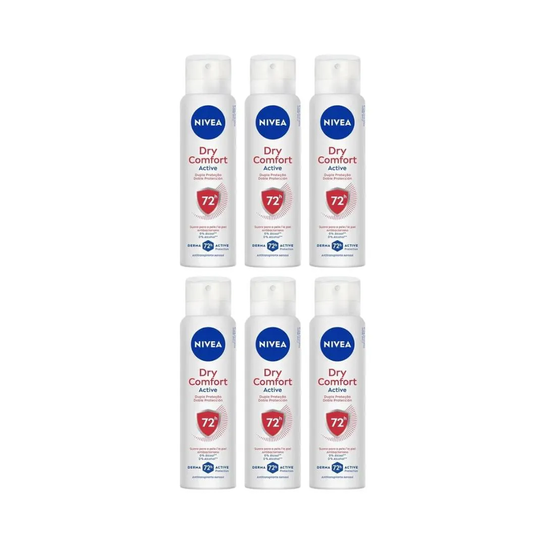 DESODORANTE AERO NIVEA 150ML FEM DRY COMFORT-KIT C/6UN