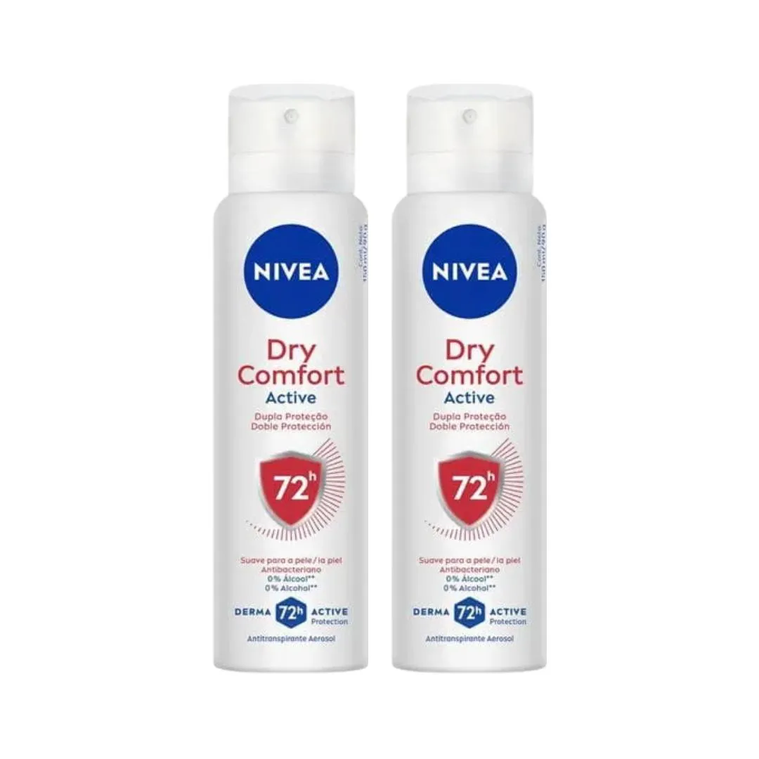 DESODORANTE AERO NIVEA 150ML FEM DRY COMFORT - KIT C/ 2UN