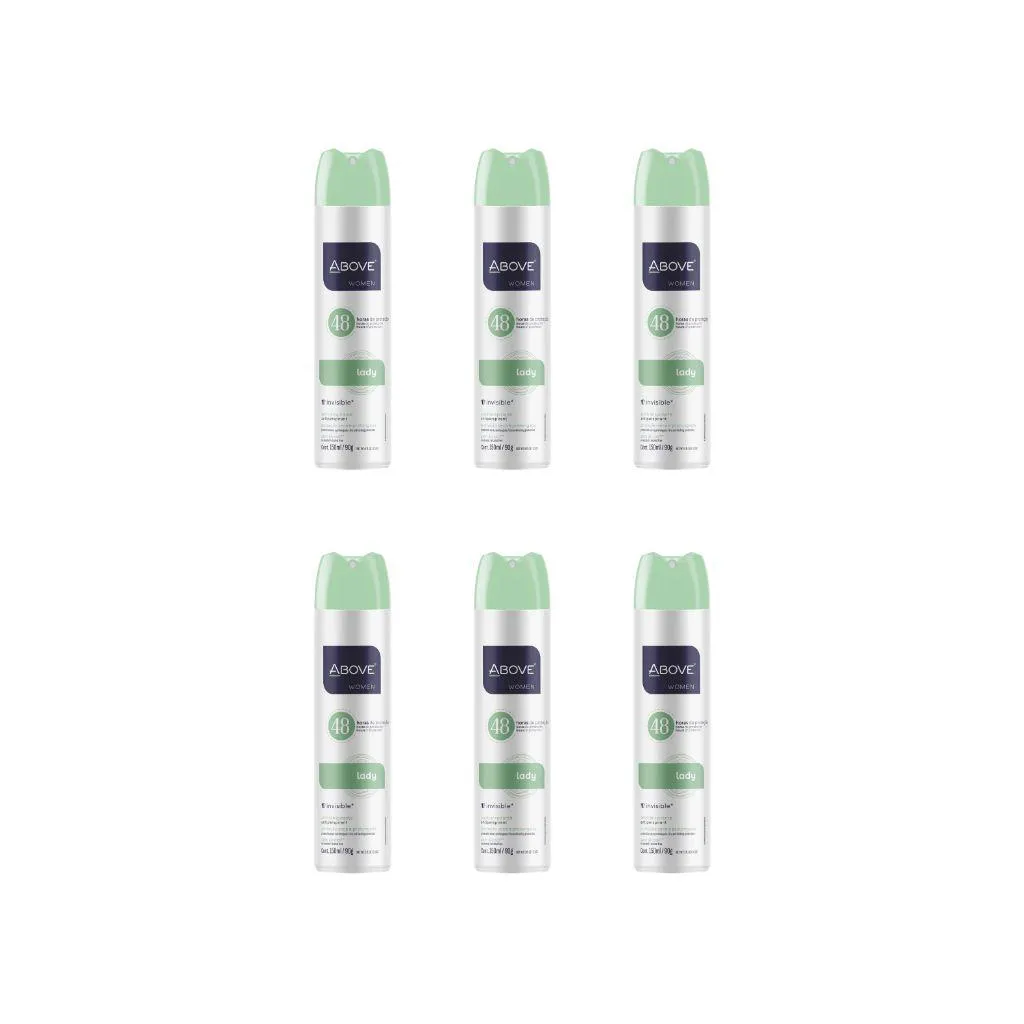 DESODORANTE AERO ABOVE 150ML FEM LADY-KIT C/6UN