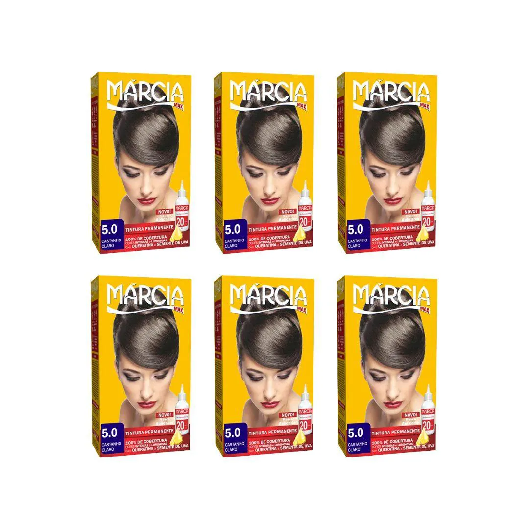 COLORAçãO MARCIA LIQUIDA 5.0 CASTANHO CLARO - KIT C/6UN