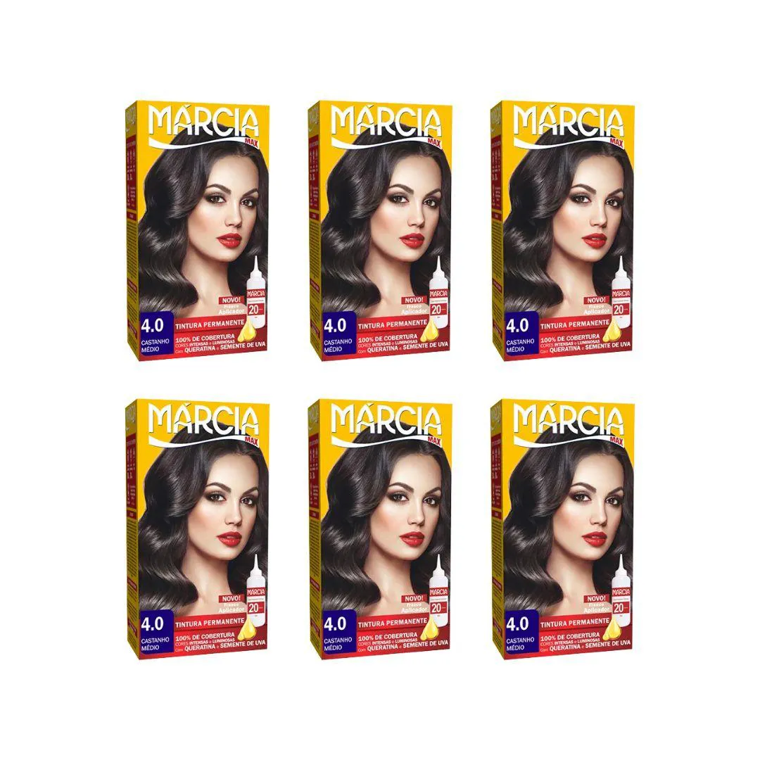 COLORAçãO MARCIA LIQUIDA 4.0 CASTANHO MEDIO - KIT C/6UN