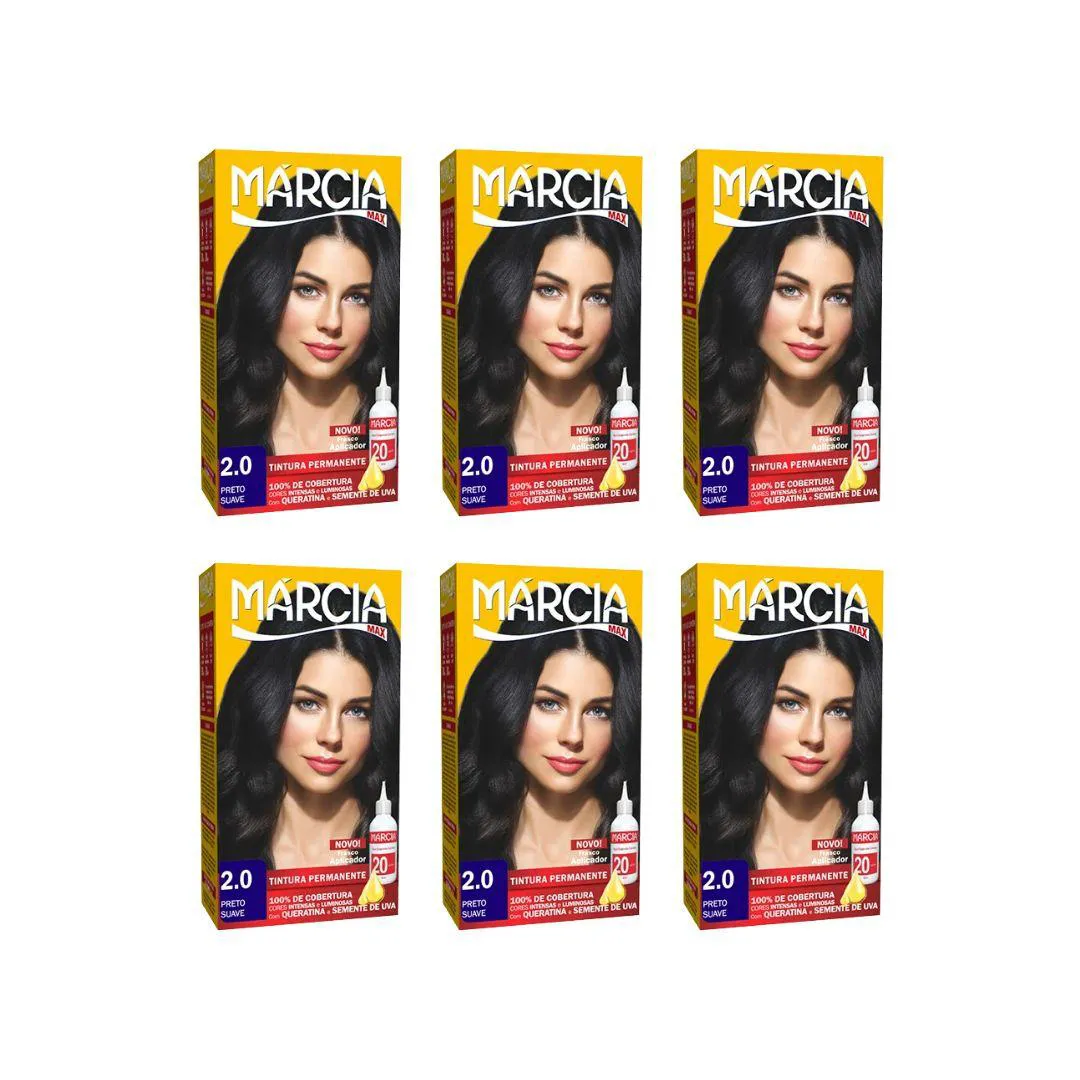 COLORAçãO MARCIA LIQUIDA 2.0 PRETO SUAVE - KIT C/6UN