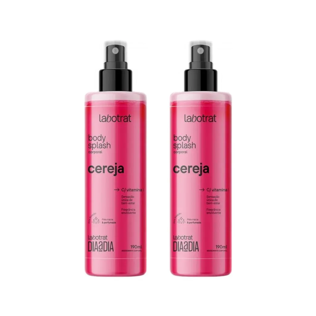 BODY SPLASH LABOTRAT DIA A DIA 190ML CEREJA - KIT C/ 2UN