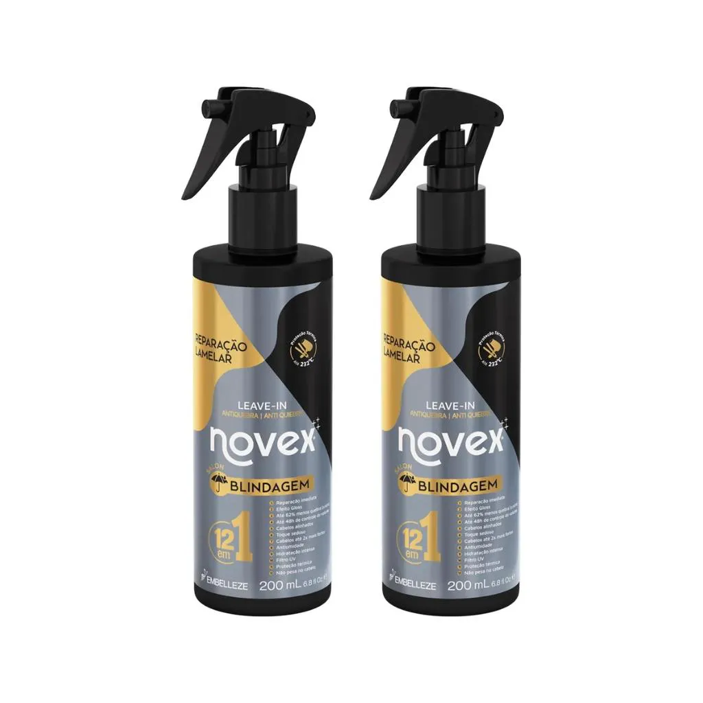BLINDAGEM NOVEX 200ML LEAVE-IN 12EM1 - KIT C/ 2UN