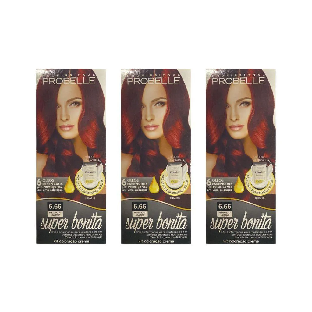 COLORAçAO PROBELLE SUPER BONITA 6.66 LOURO ESC VER INTENSO -3UN