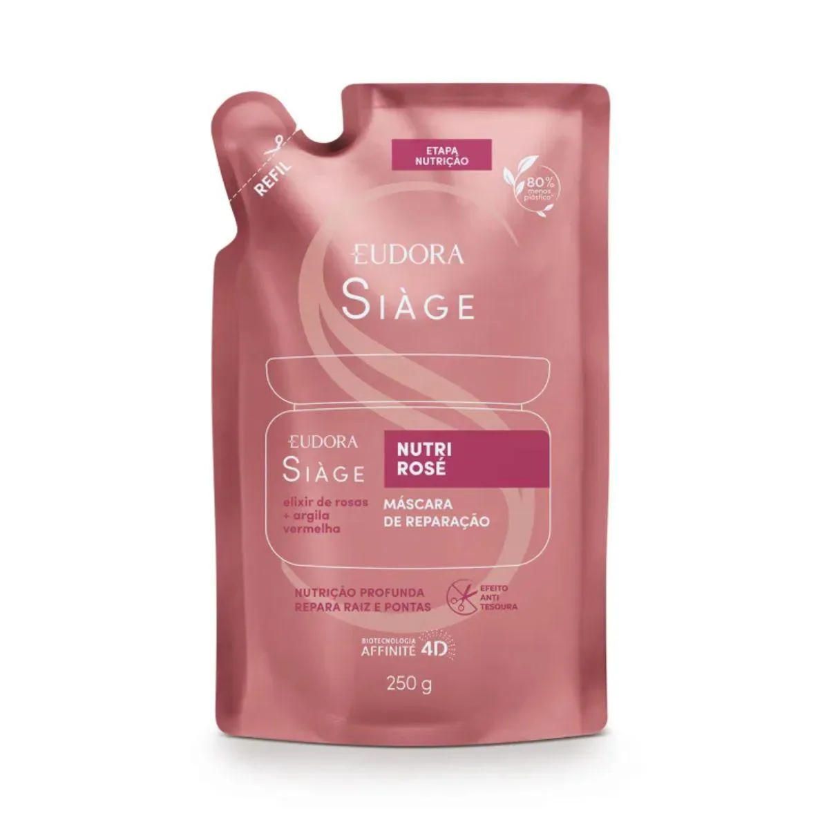 REFIL MáSCARA CAPILAR EUDORA SIàGE NUTRI ROSé 250G