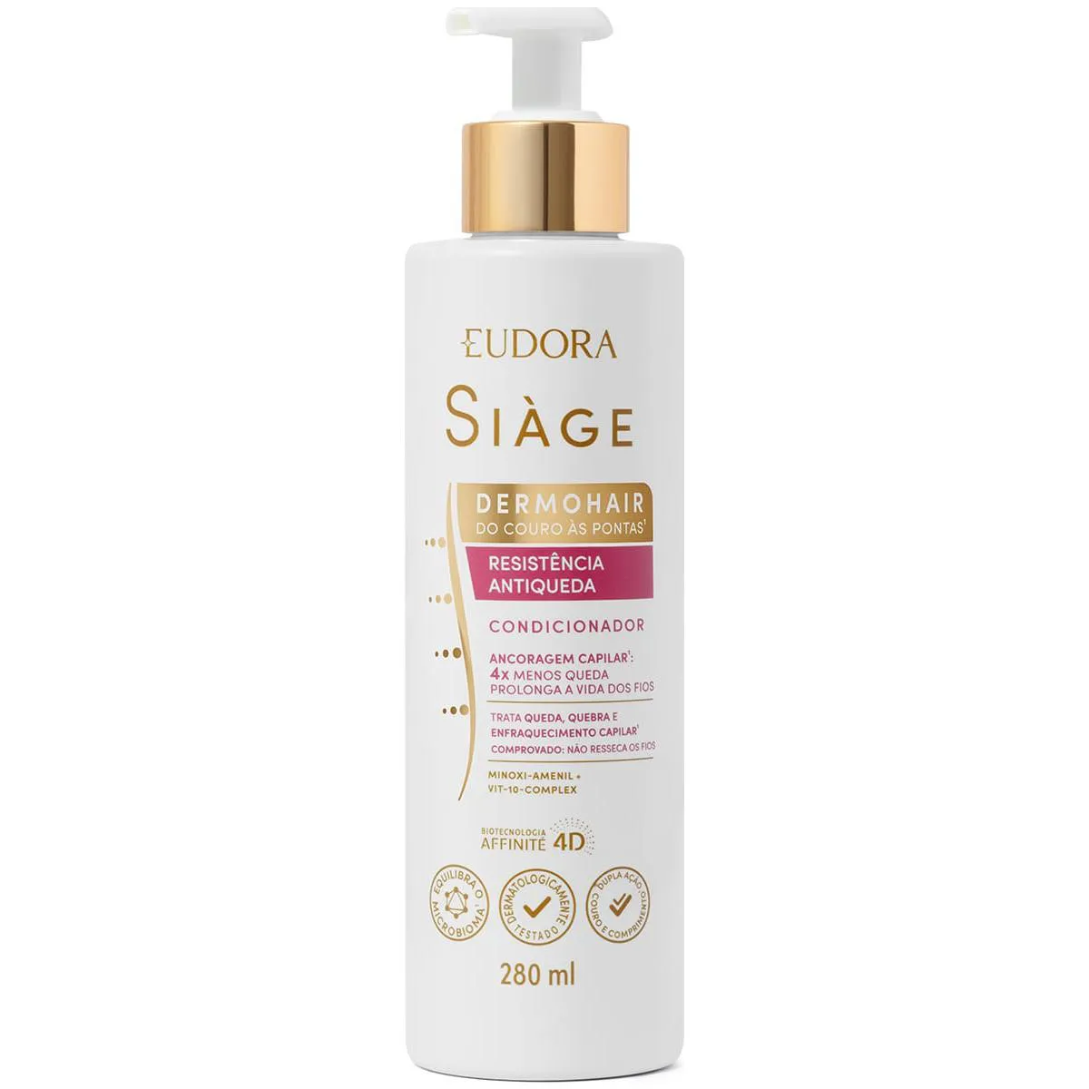 CONDICIONADOR ANTIQUEDA EUDORA SIàGE DERMO HAIR RESISTêNCIA 280ML