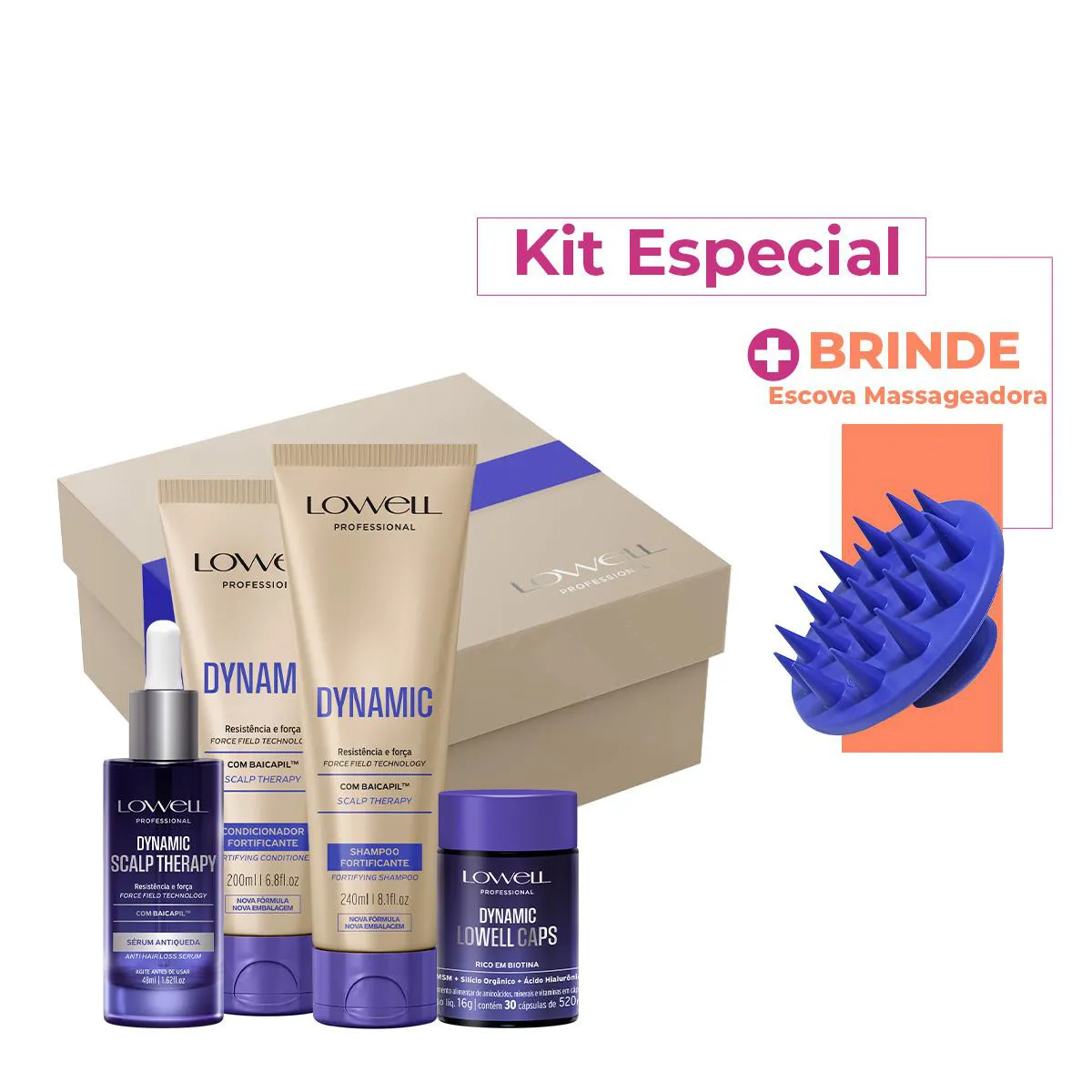 LOWELL DYNAMIC SCALP THERAPY CAIXA ESPECIAL INFLUENCER (4 PRODUTOS)